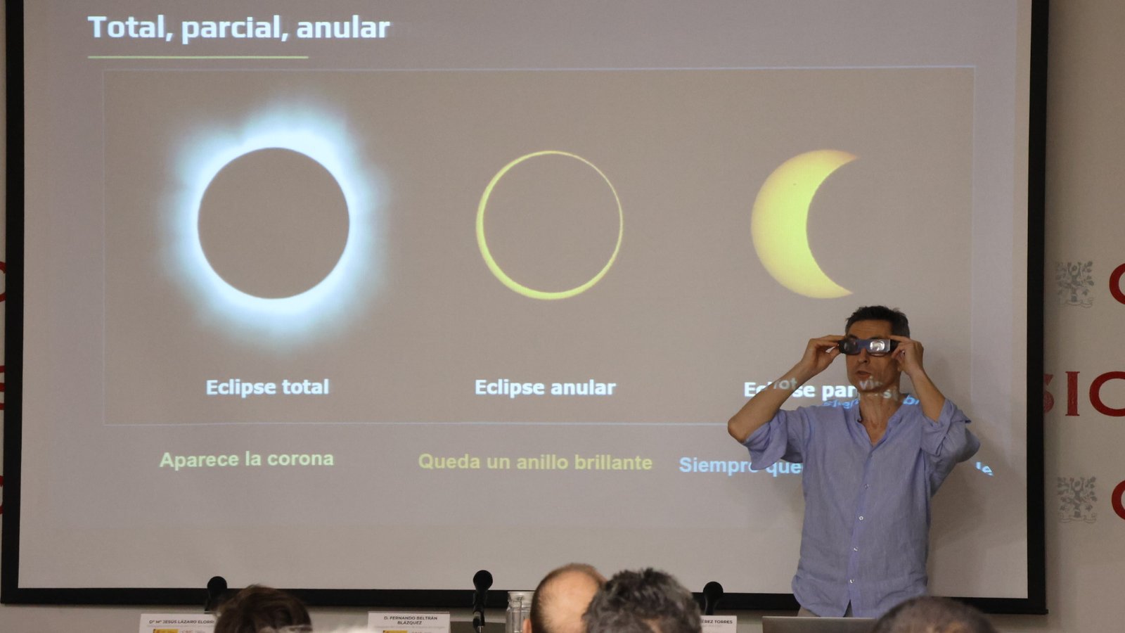 El CSIC Aragón inaugura la exposición «El gran trío de eclipses en España 2026-2027-2028»