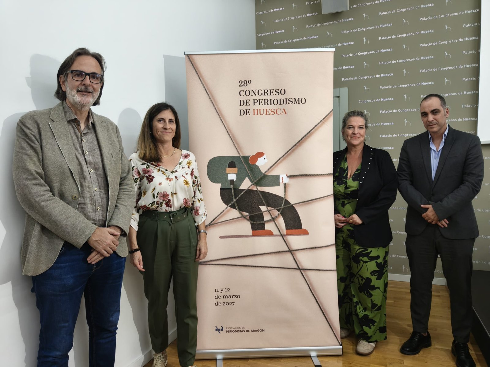 La ilustradora Andrea Espier invita a “tirar del hilo” en el cartel de la XXVIII edición del Congreso de Periodismo de Huesca